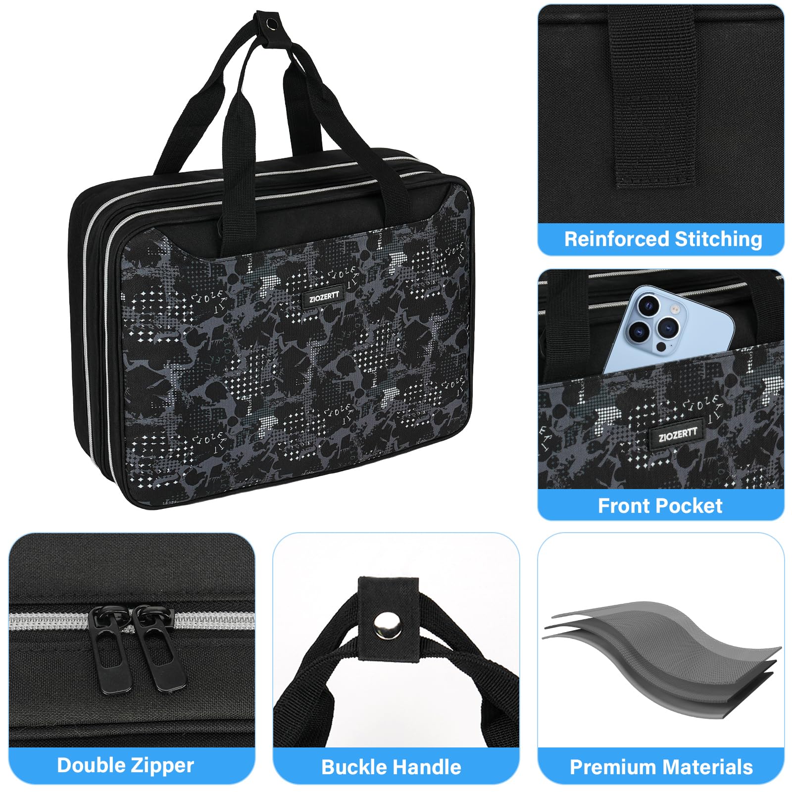 Professional Black Tattoo Travel Case for Equipment & Supplies - Portable Artist Organizer Bag for Tattoo Kits, Needles, Ink & Tools | Perfect for Tattoo Artists, Studios & Mobile Tattooing