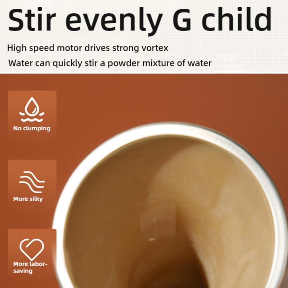2025 Upgraded Automatic Magnetic Stirring Coffee Mug - Rechargeable Stainless Steel Self-Stirring Travel Mug with Fast Mixing Technology | Perfect for Office, Home & Outdoor Use - Ideal for Coffee, Tea, Milk & Hot Beverages