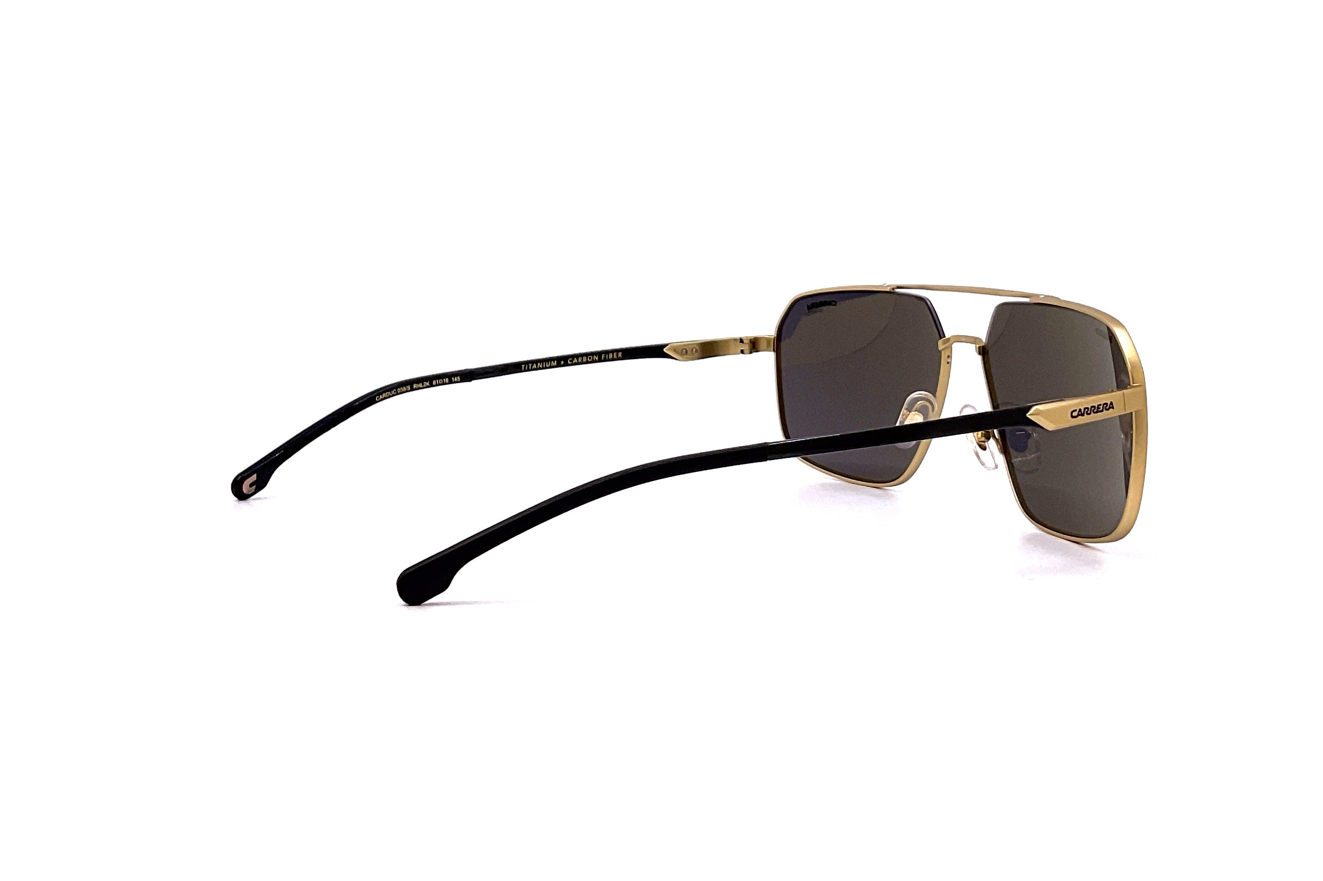 Carrera 038/S Sunglasses - Gold & Black Aviator Style for Men & Women - Perfect for Driving, Outdoor Sports & Fashion Accessories