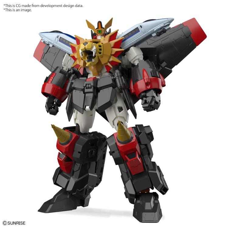 Bandai 1/144 RG The King of Braves GaoGaiGar Plastic Model Kit - High Grade Action Figure for Anime Collectors & Gundam Fans - Perfect for Display, Gift Giving & DIY Building Projects