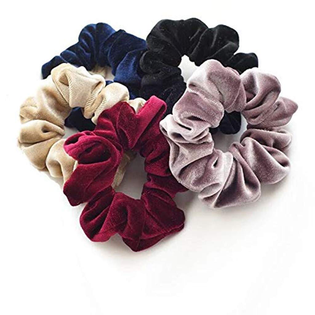 Velvet Hair Scrunchies 24 Pcs - Soft Hair Ties for Women & Girls | Daily Use & Styling