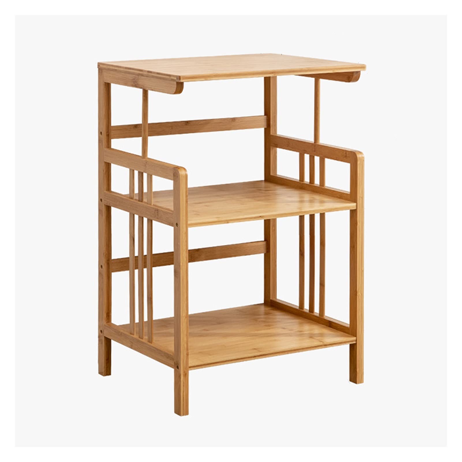 3-Tier Bamboo Printer Stand with Storage Shelf - Space Saving Desktop Organizer for Printer, Books & Office Supplies - Perfect for Home & Office Workspaces
