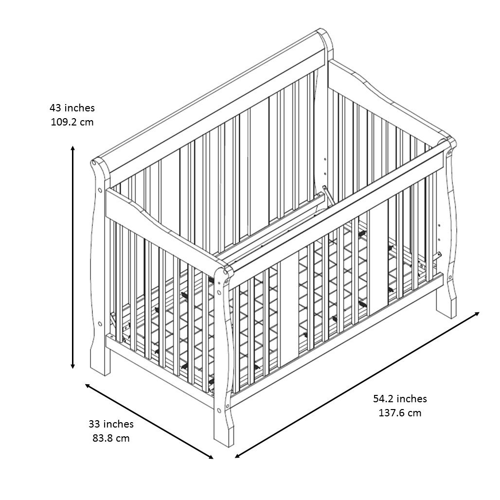 Storkcraft Tuscany 4-in-1 Convertible Crib in White | Toddler Bed, Daybed & Full Size Bed Conversion | 3-Level Adjustable Height | Nursery & Kids Room Furniture (Mattress Not Included) | Perfect for Newborns to Teens Growing Needs
