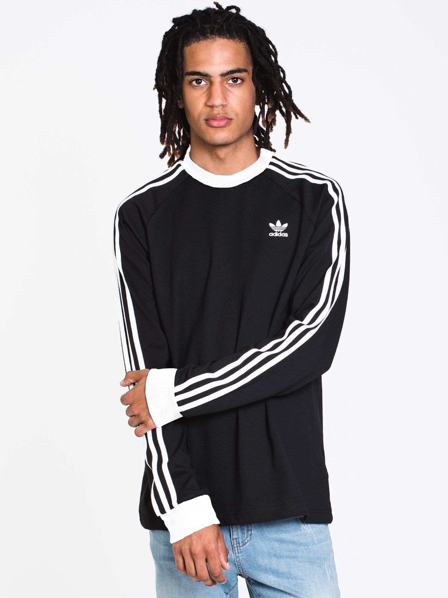 Adidas 3 Stripe Long Sleeve T-Shirt for Men & Women - Athletic Casual Wear for Running, Gym & Everyday Comfort