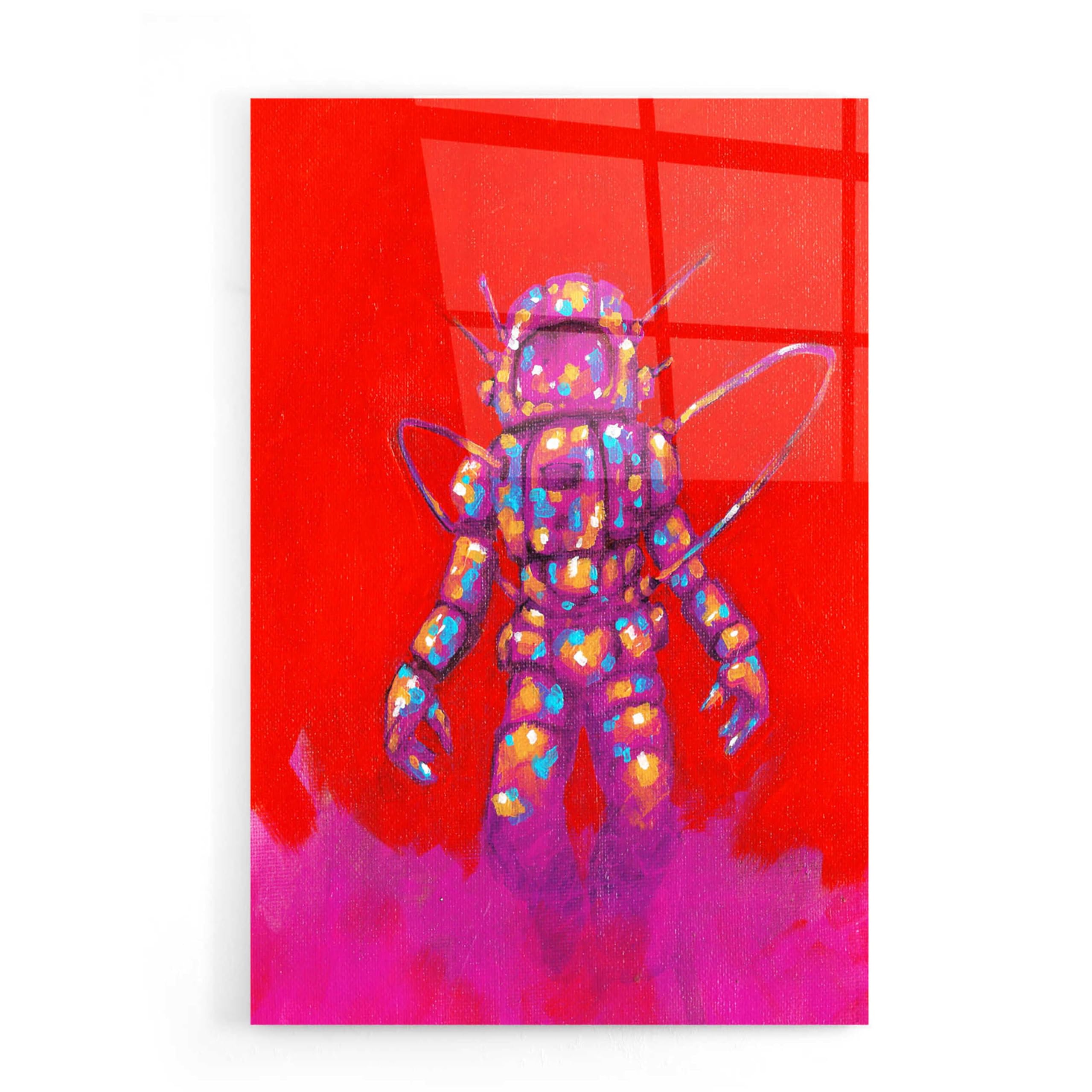 Zapow Art I by Craig Snodgrass - 16x24 Inch Modern Acrylic Glass Wall Art Painting, Abstract Home Decor for Living Room, Bedroom & Office