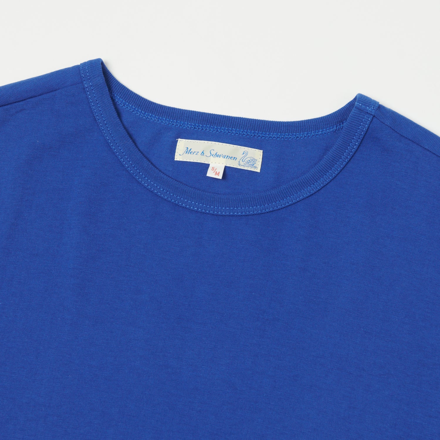 Vintage Merz b. Schwanen 1950s Crew Neck T-Shirt - Classic Blue Cotton Tee for Men | Retro Casual Wear & Everyday Outfits