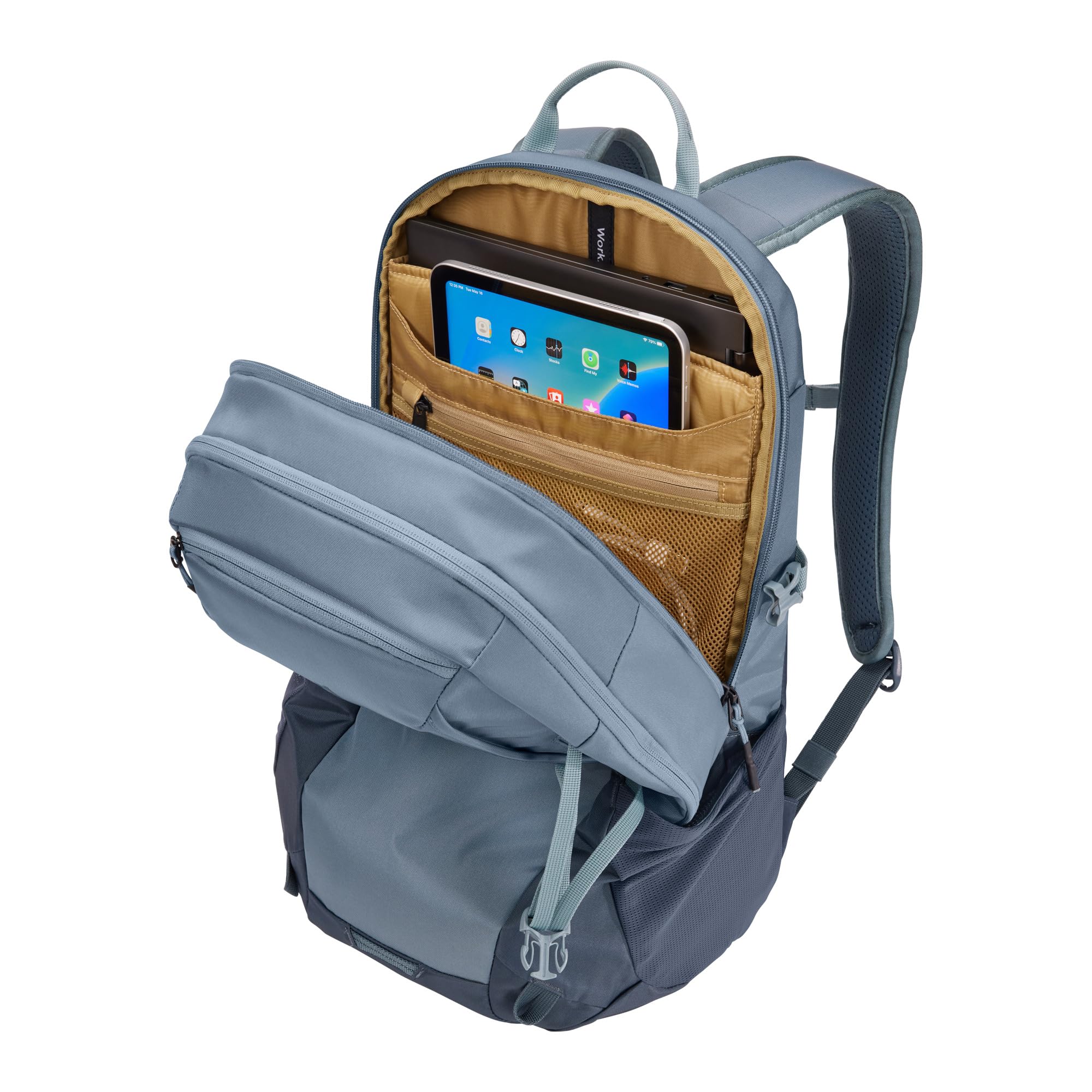 Thule EnRoute 23L Backpack - Water-Resistant Laptop Backpack for Travel & Commuting, Pond Gray/Dark Slate | Perfect for Work, School & Outdoor Adventures