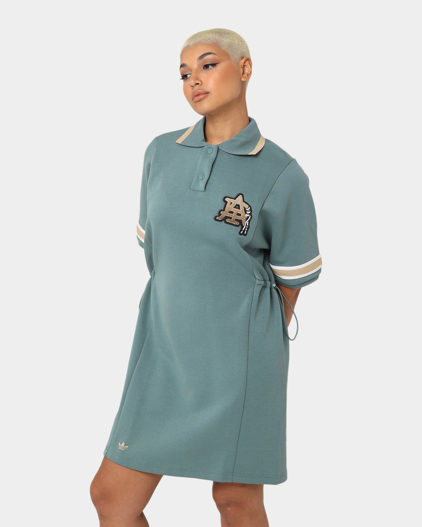 Adidas Women's Modern Collegiate Polo Dress - Stylish Green Tennis & Golf Outfit for Casual Wear & Sports Activities