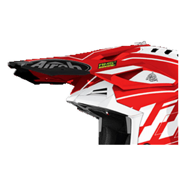 Airoh Peak For Aviator 3 Rampage Gloss Red Motorcycle Helmet - Lightweight DOT Approved Full Face Helmet for Street Biking & Racing