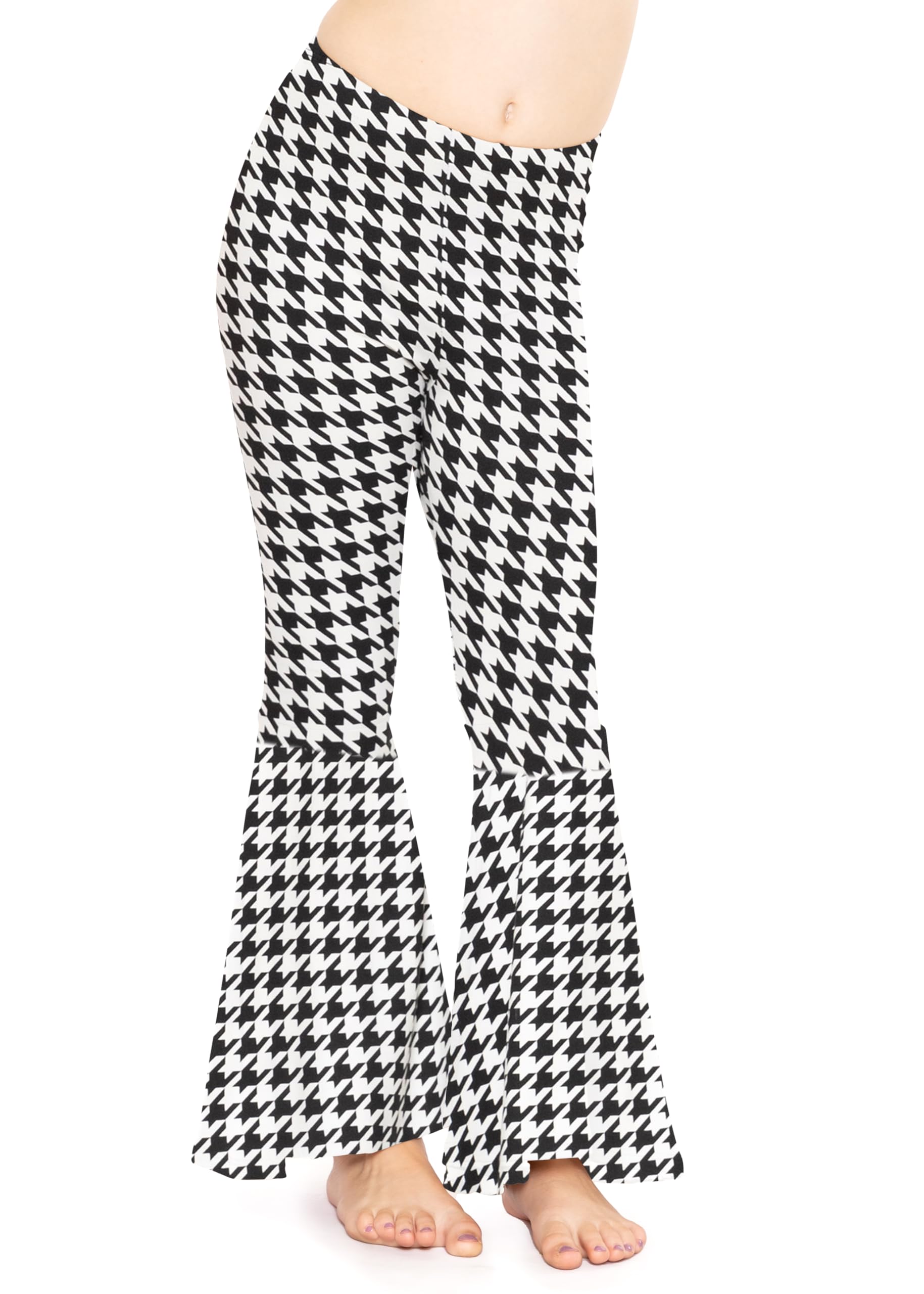 Girls Stretch Bell Bottom Flare Pants for Little & Big Kids | Ruffle Bootcut Leggings for School, Play & Everyday Wear | Comfortable & Stylish Toddler to Teen Fashion