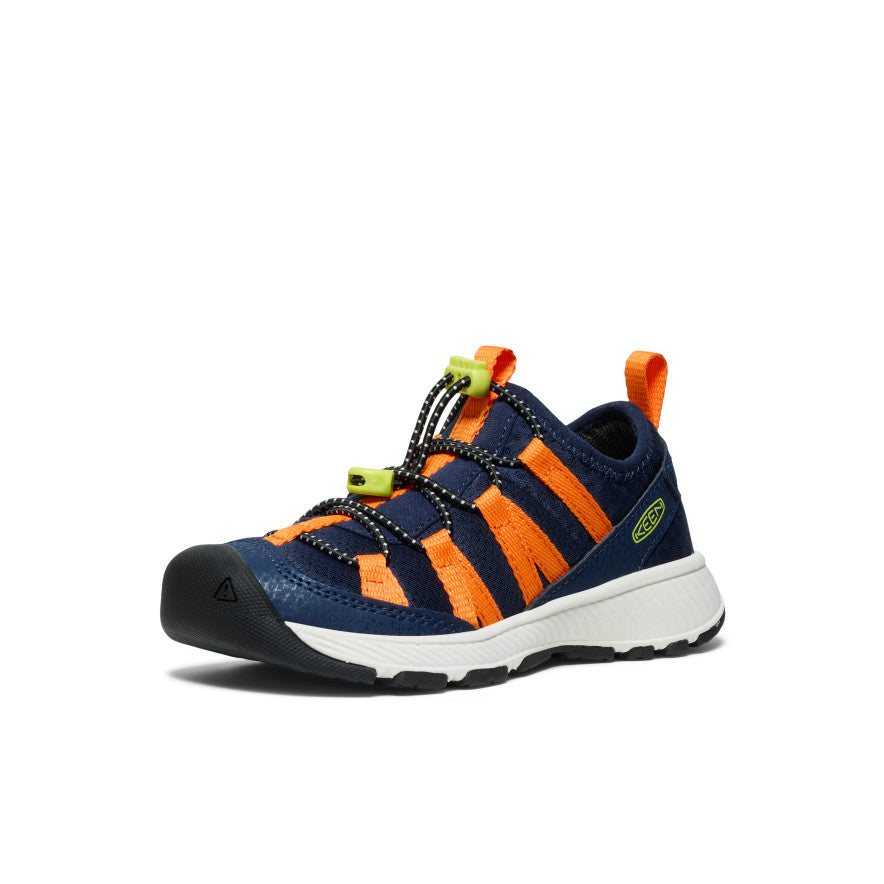 Motozoa Kids' Sneakers for Boys & Girls - Navy Blue & Bright Marigold Color | Lightweight Comfortable School Shoes for Running, Playground & Daily Wear
