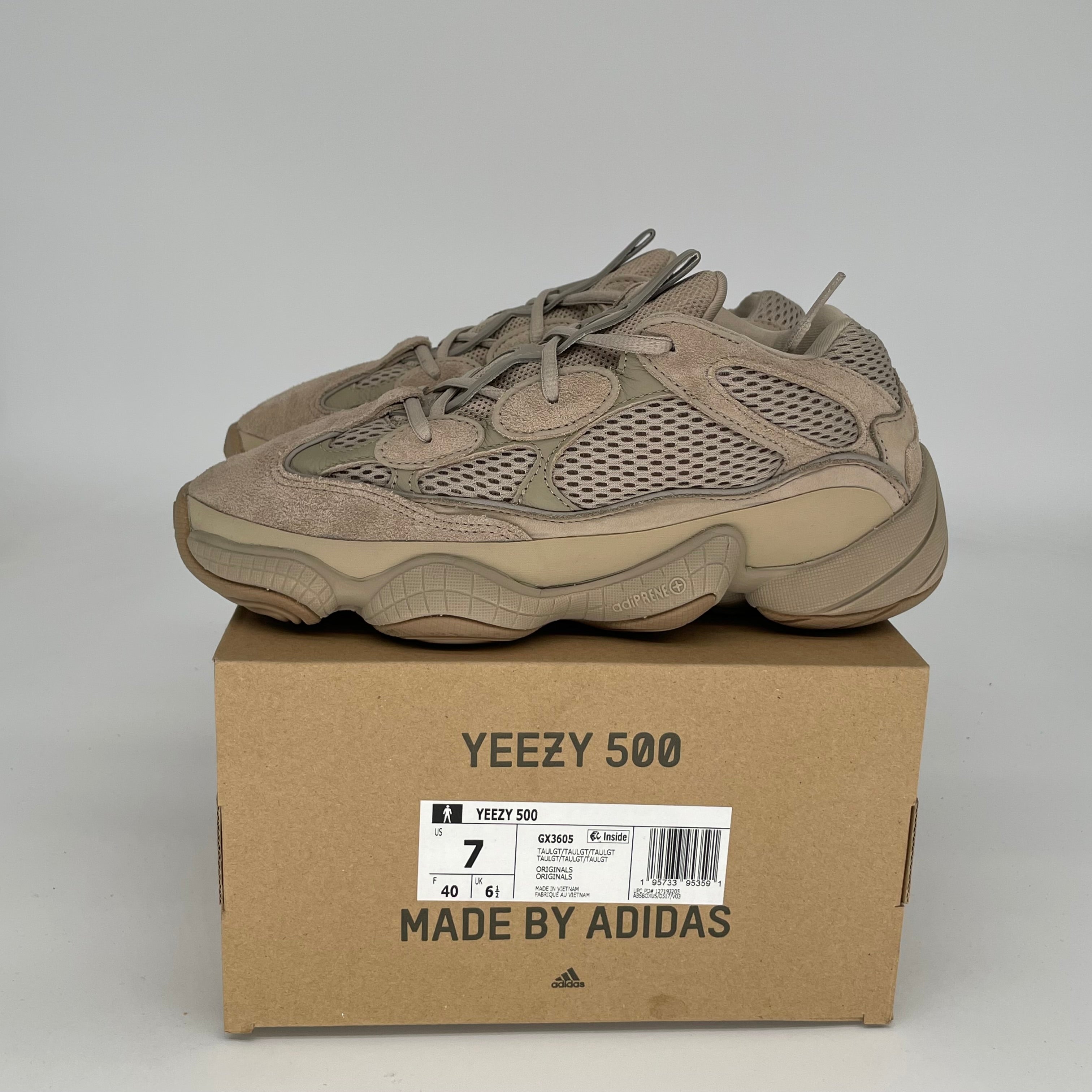 Adidas Yeezy 500 Taupe Light Men's Sneakers - Size 7 (GX3605) | Comfortable Running Shoes for Gym, Workout & Casual Wear