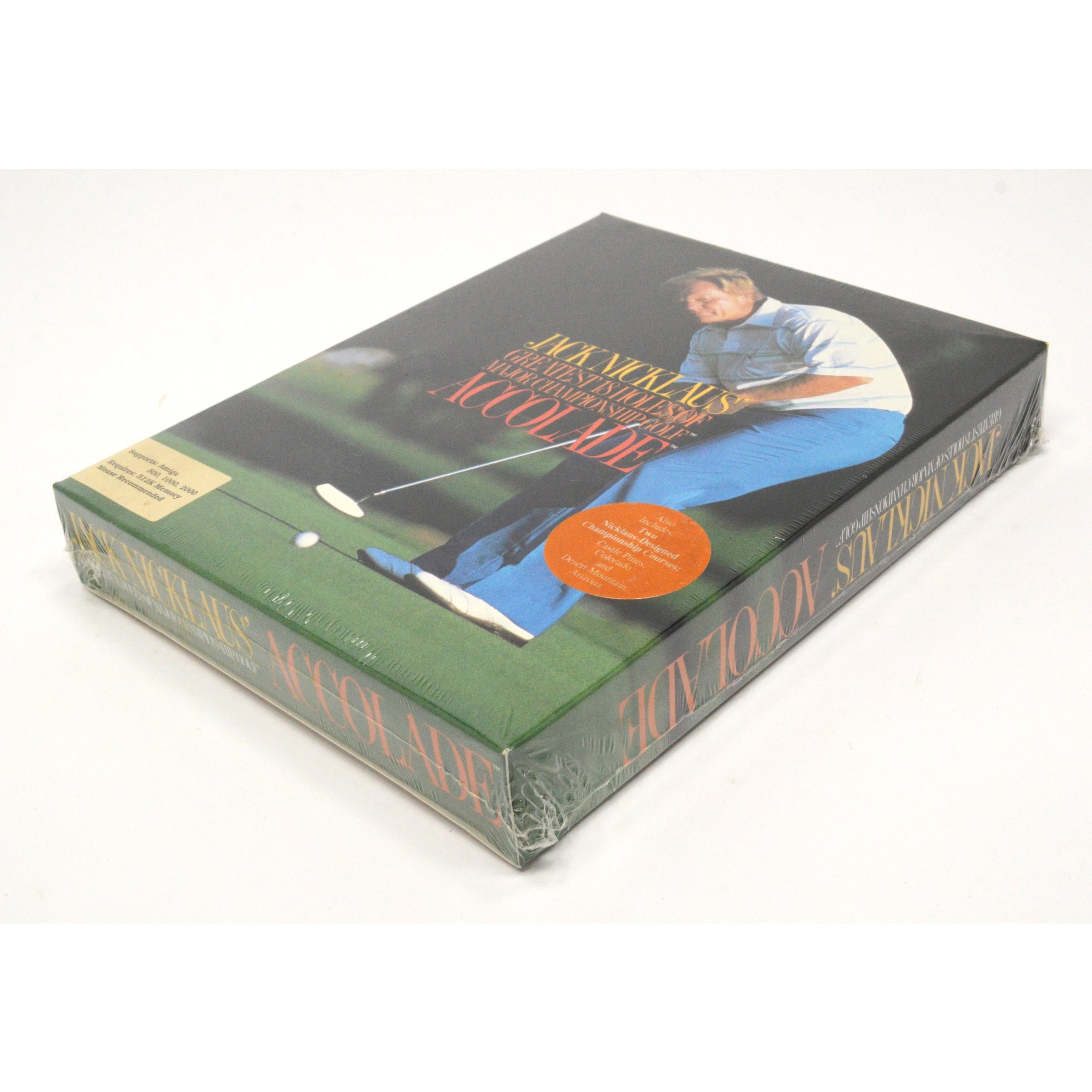 New & Sealed AMIGA 512K Jack Nicklaus Greatest 18 Holes of Golf Computer Game - Vintage PC Sports Simulation for Retro Gaming Enthusiasts