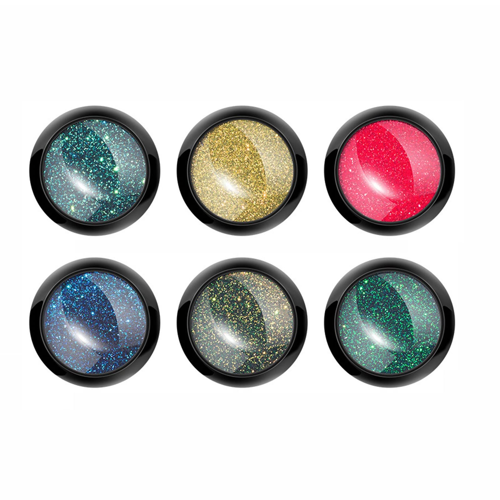 6 Color Nail Crystal Diamond Glitter Powder - Super Bright Gradient Sequin Dust for Dip Nails, Manicure & Pedicure | Light Luxury Neutral Shades for Party, Wedding & Salon Nail Art