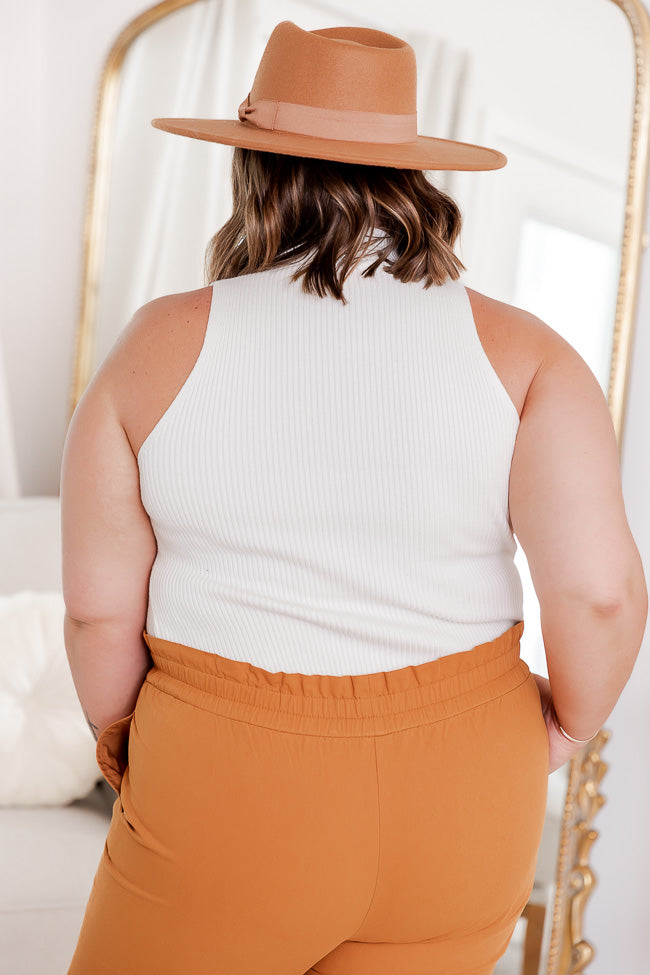 Clear My Schedule Ivory Mock Neck Sweater Tank Top - Women's Casual Knit Pullover for Fall & Winter | Perfect for Office, Date Night & Layering