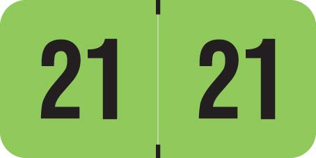 Doctor Stuff - 2021 Year Fluorescent Green Stickers, 3/4