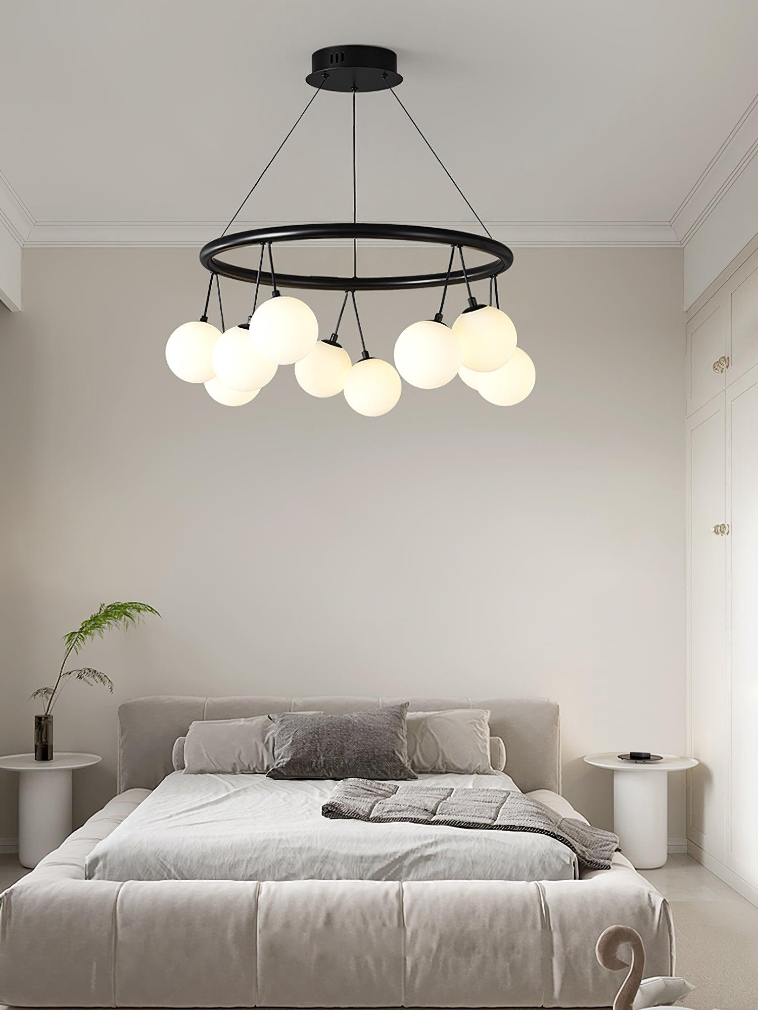Heronia Crystal Chandelier - Elegant Modern Ceiling Light Fixture for Dining Room, Living Room & Bedroom | Dimmable LED Lighting for Home Decor & Wedding Events