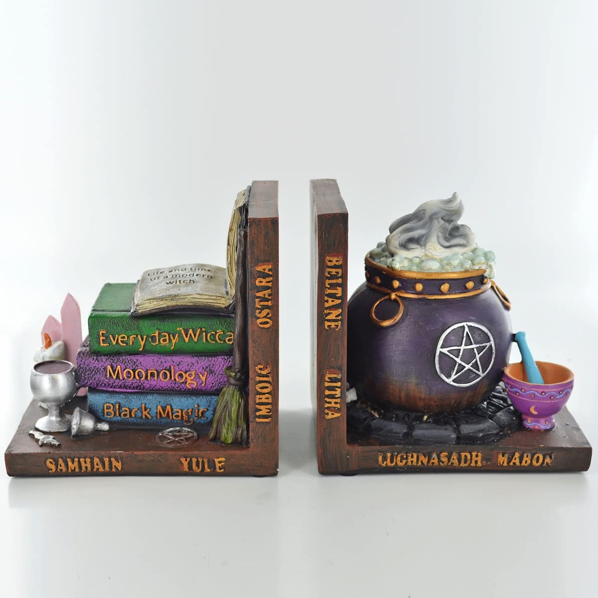 Witches Cauldron Shelf Organizer - Halloween Decor & Witchcraft Supplies for Home, Altar & Witchy Room Decor - Perfect for Spooky Season & Wiccan Rituals