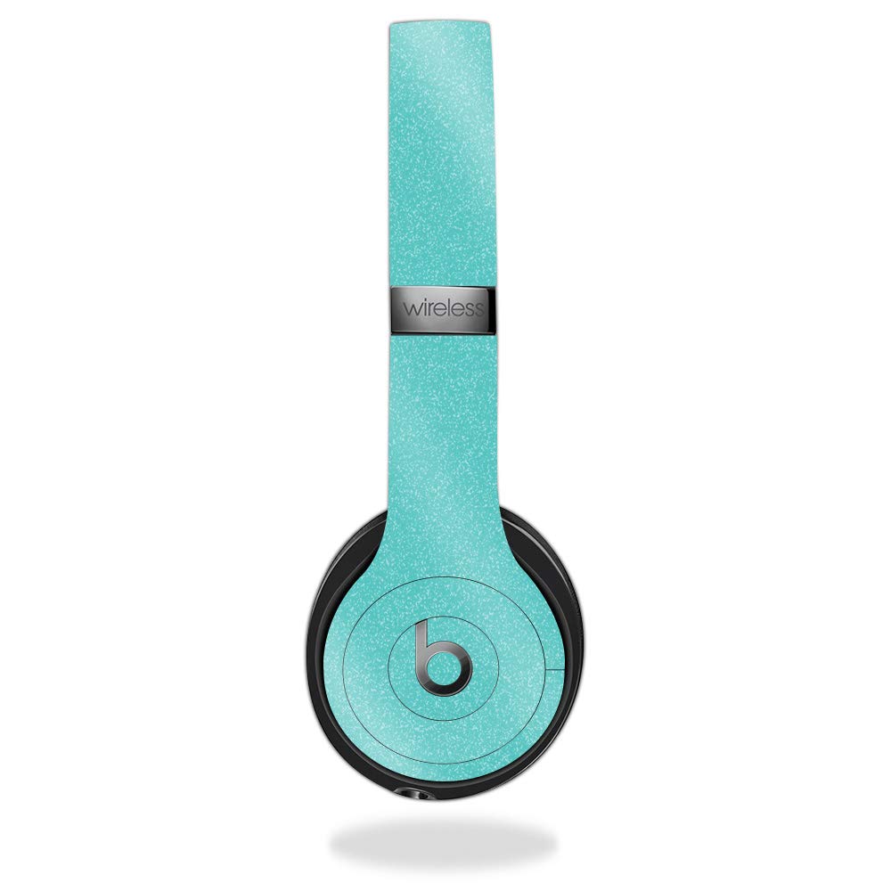 MightySkins Glossy Glitter Protective Skin Cover for Beats Solo 3 Wireless Headphones - Turquoise Blue | Durable Scratch-Resistant Vinyl Wrap | Easy to Apply & Remove | Made in USA | Perfect for Gym, Travel & Daily Use
