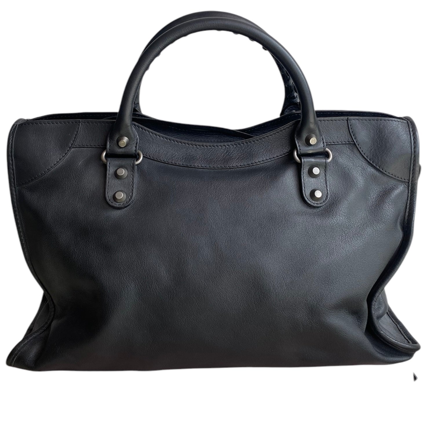 Balenciaga Black Leather City Bag for Women - Stylish & Durable Designer Handbag for Everyday Use, Work, and Travel