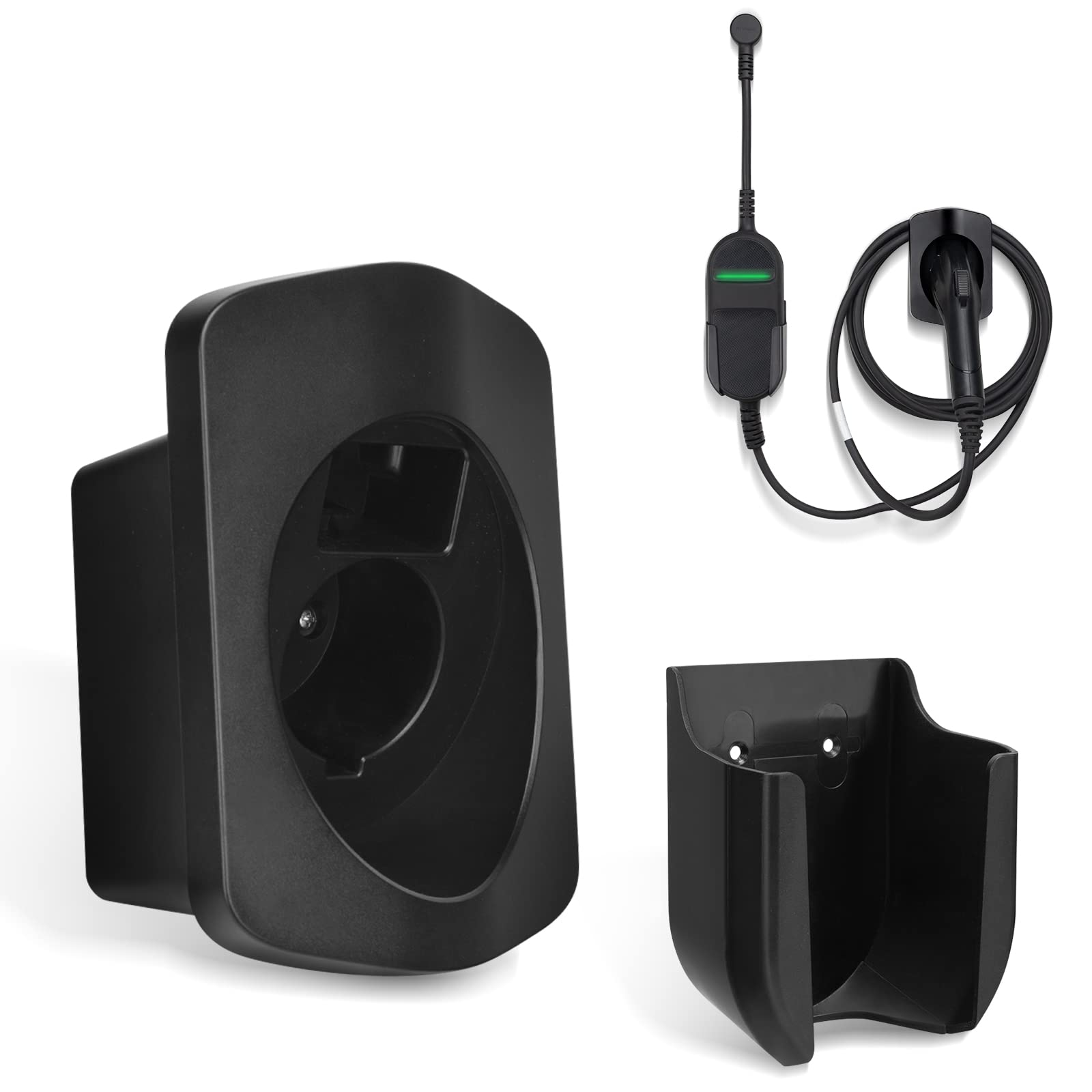 Premium R1T/R1S Wall Mount Charging Cable Organizer - Black | Durable Cable Holder & Connector for Rivian R1T R1S Accessories | Perfect for Home, Garage & Office Organization