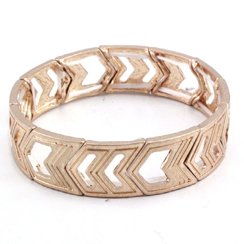 Elegant Gold Chevron Bracelet for Women - Trendy Stackable Jewelry for Everyday Wear & Special Occasions