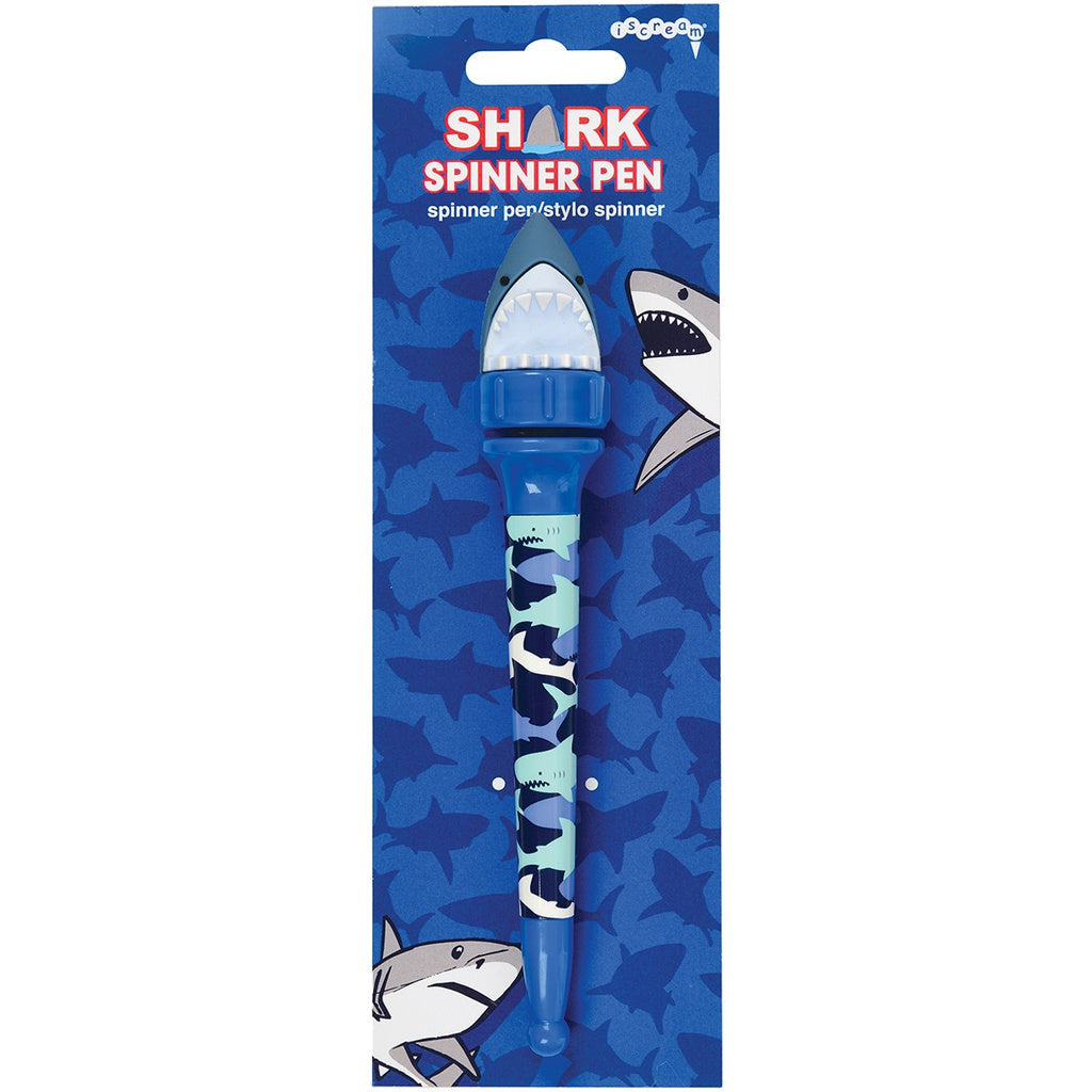 Iscream Shark Spinner Pen - Fidget Toy & Stress Relief for Kids & Adults - Perfect for Office, School, and Anxiety Relief