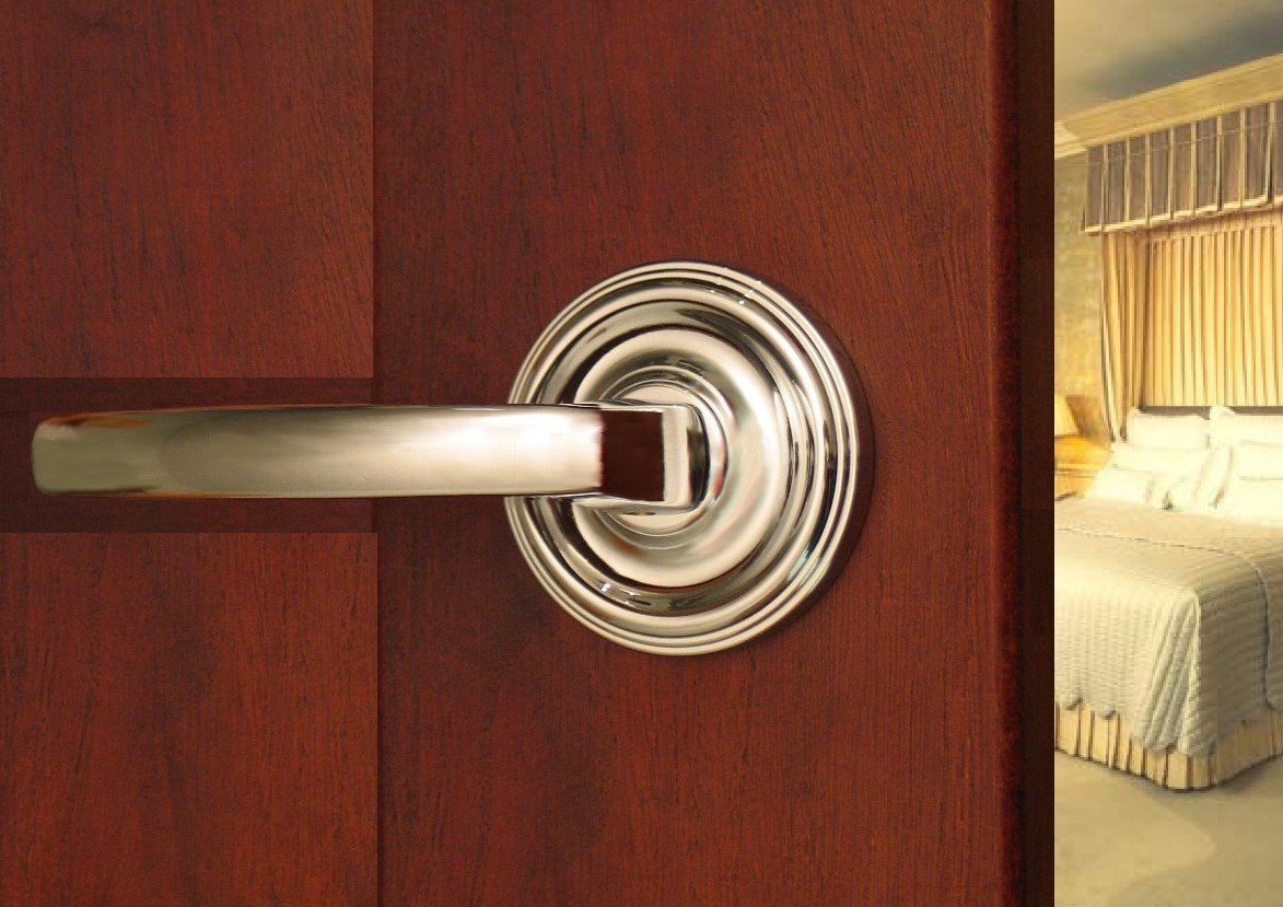 Premium Solid Brass Passage Lever Set for Closet & Hallway Doors - 2-3/8