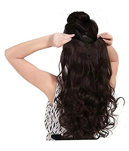 Inaaya 12-Piece Clip-In Human Hair Extensions Set for Women & Girls - Natural Looking Remy Hair Wigs for Volume & Length - Perfect for Weddings, Parties, Cosplay & Everyday Styling - Great for Thinning Hair & Hair Loss Solutions