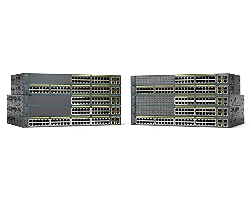 Cisco WS-C2960-24TC-L Catalyst 2960 24-Port Gigabit Managed Ethernet Switch (Renewed) - Ideal for Small Business Networks, Office IT Infrastructure & Home Server Setup