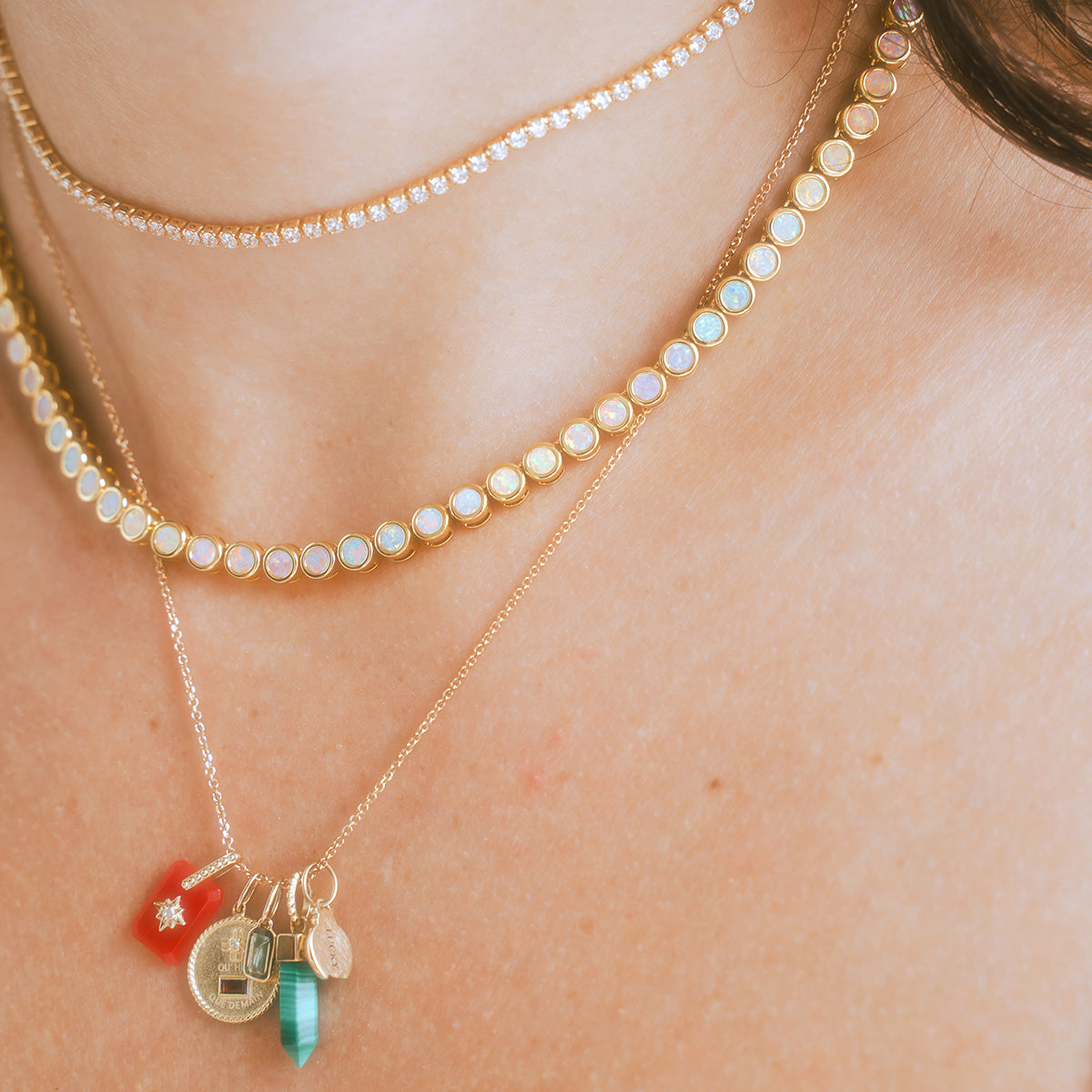 Solid Gold Birthstone Baguette Charm - Elegant Jewelry Gift for Women, Personalized Birth Month Pendant - Perfect for Anniversaries, Birthdays & Special Occasions