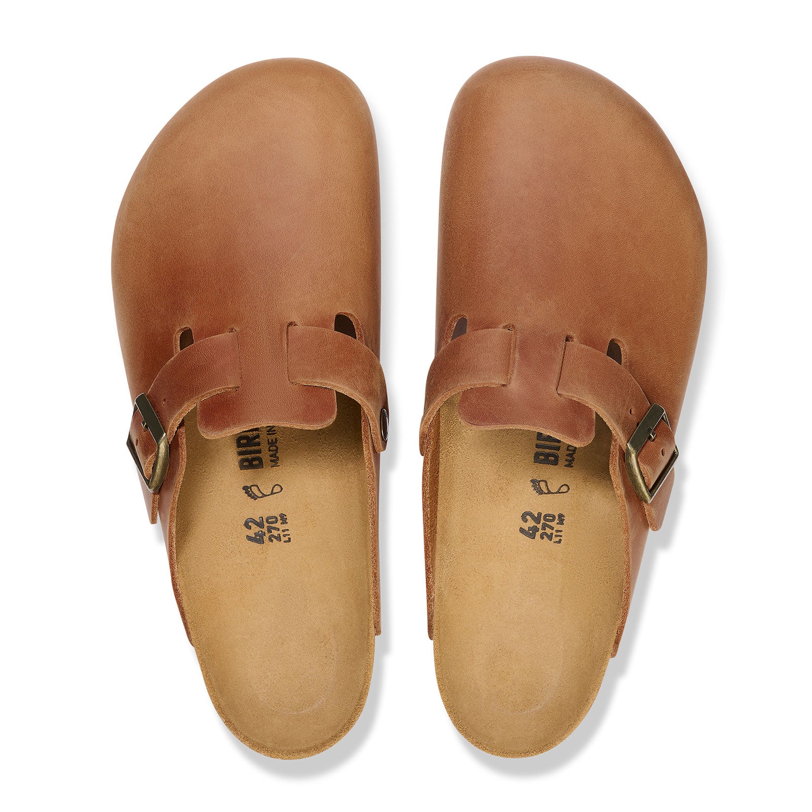 Birkenstock Boston Clog for Men - Cognac Oiled Leather Comfortable Unisex Sandals | Perfect for Home, Office & Casual Wear