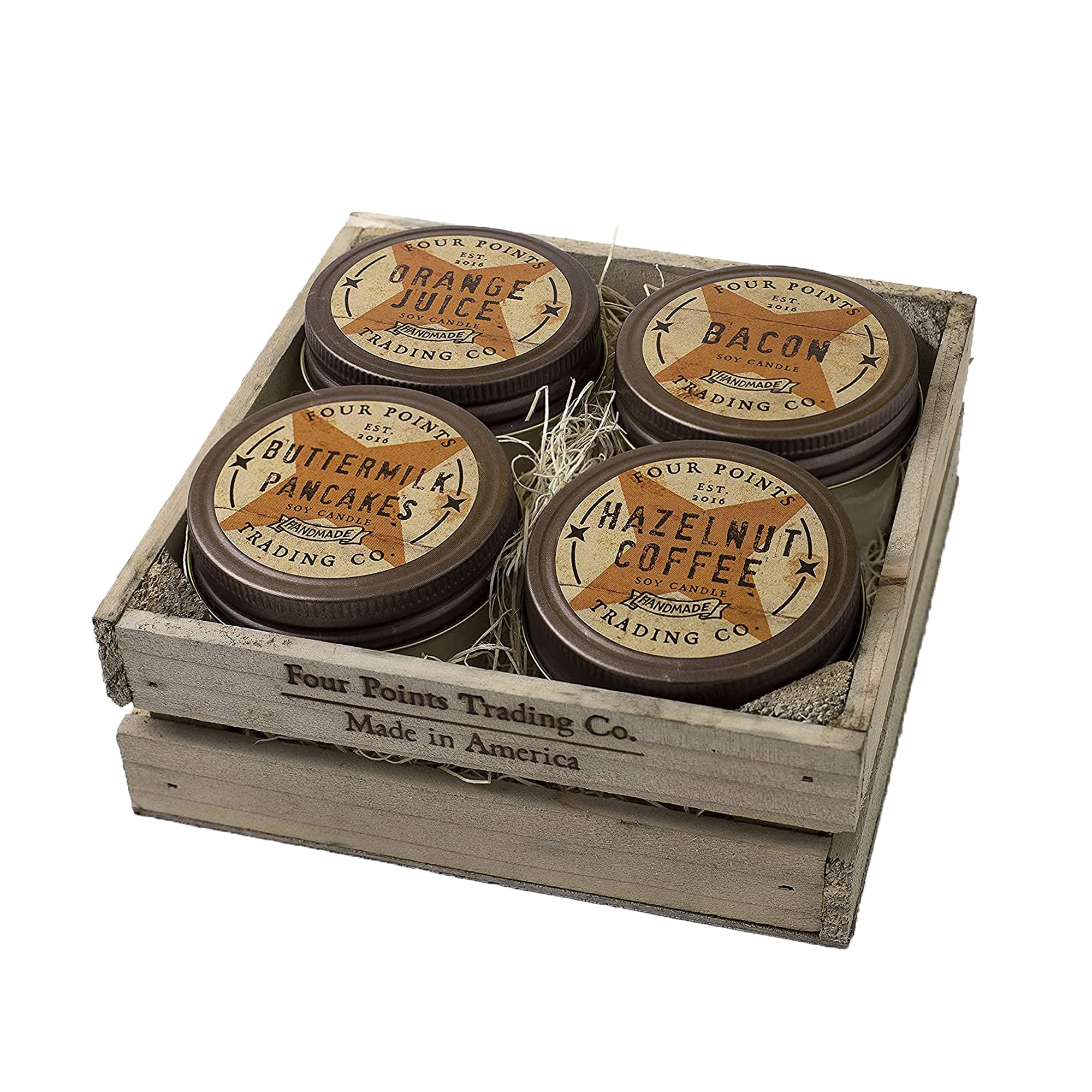 Premium Soy Aromatherapy Candles Gift Set - Coffee, Orange Juice, Pancake & Bacon Scented Candles for Relaxation, Birthday Gifts for Women, Men, Wedding, Mother's Day, Teacher Appreciation - Perfect for Home Spa, Meditation & Romantic Ambiance
