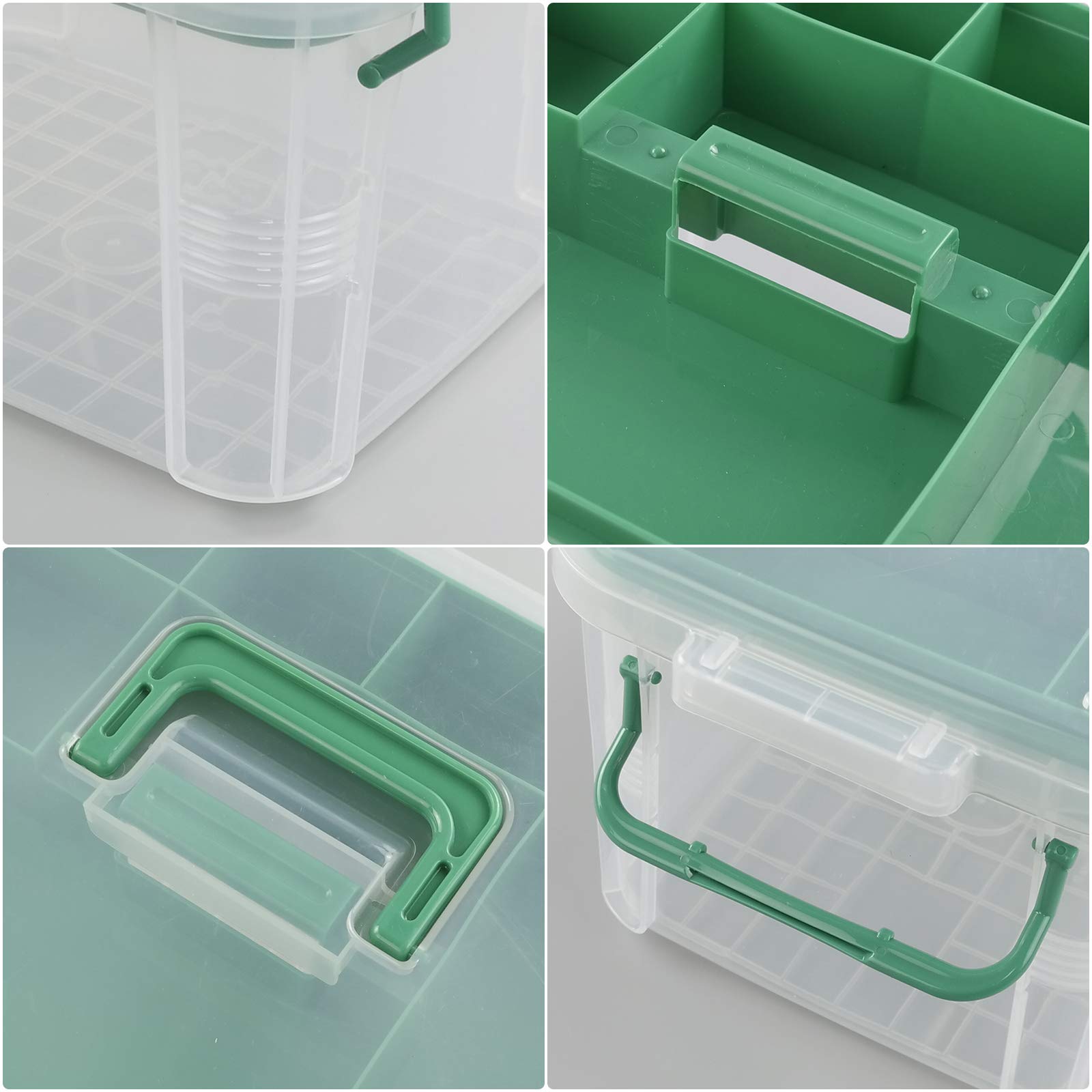 Bringer 1 Pack Clear Plastic First Aid Kit - Portable Medicine Storage Box for Home, Travel & Emergency Use | Family Safety Essentials