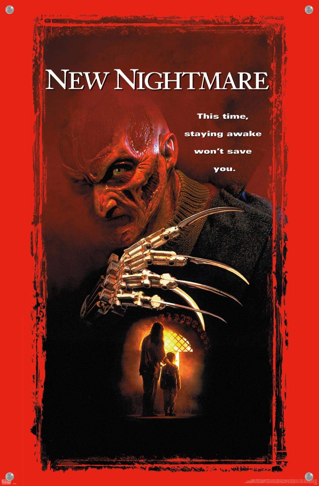 New Nightmare Horror Movie One Sheet Wall Poster with Push Pins - Perfect for Bedroom, Home Theater & Halloween Decor