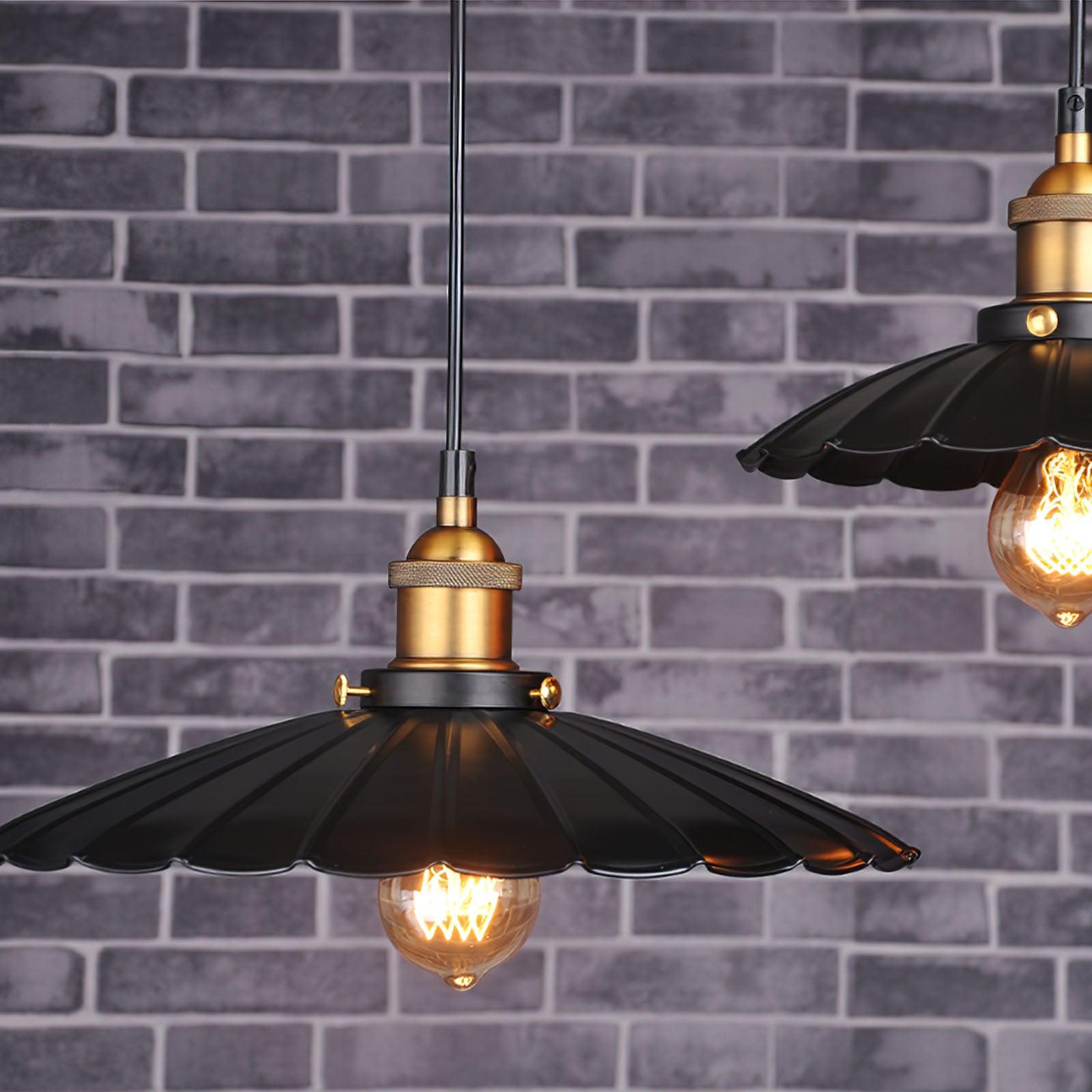 Elegant Black Skirt Pendant Light - Modern Hanging Chandelier for Dining Room, Kitchen Island, or Bedroom Decor