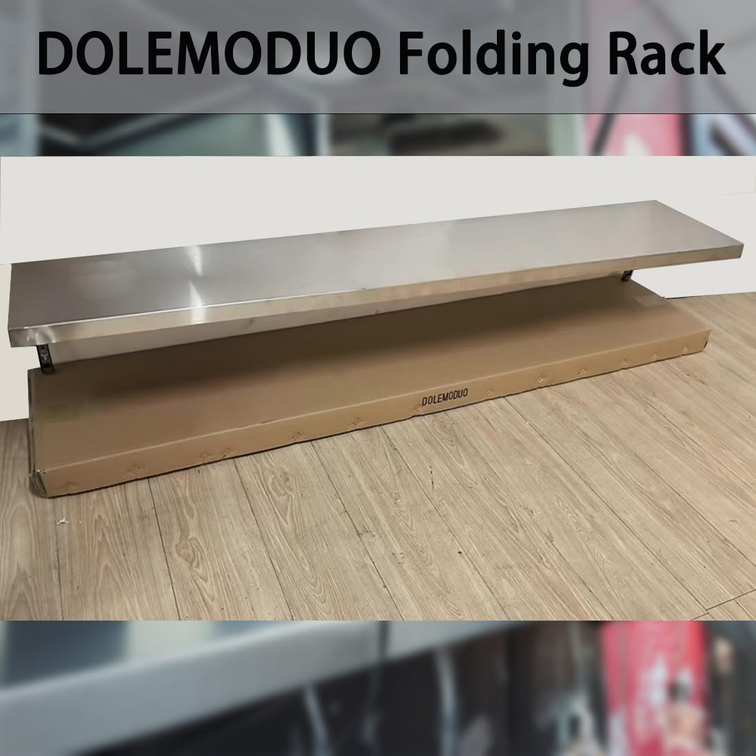 60 x12 Inch Folding Stainless Steel Wall Shelf - Heavy Duty Concession Shelf for Food Trailers, Concession Windows & Outdoor Events - Space Saving Metal Food Serving Shelves for Restaurants, Food Trucks & Catering Businesses