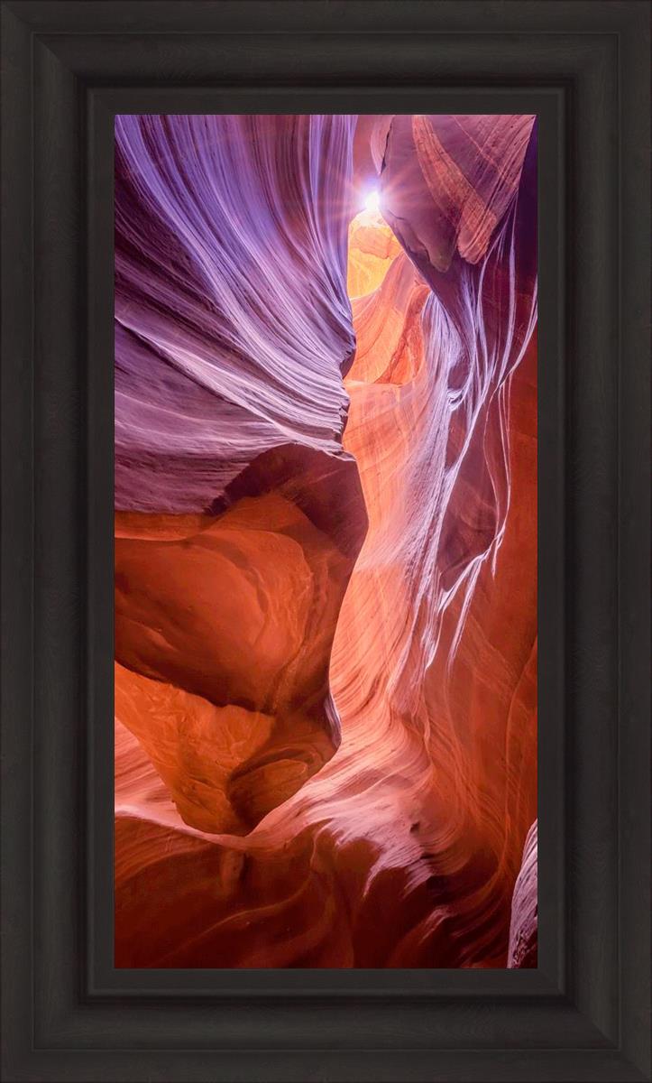 Antelope Canyon Sunburst Wall Art - Stunning Desert Landscape Photography Print for Home & Office Decor | Perfect for Living Room, Bedroom, or Gift