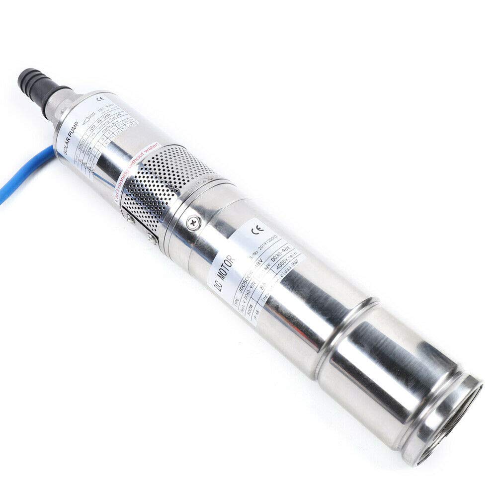 48V Solar DC Water Pump Kit - 304 Stainless Steel Deep Well Submersible Pump with MPPT Controller - 500W, 1700L/H Flow Rate, Max Head 109m - Ideal for Off-Grid Irrigation, Farm Water Supply, and Remote Area Water Systems