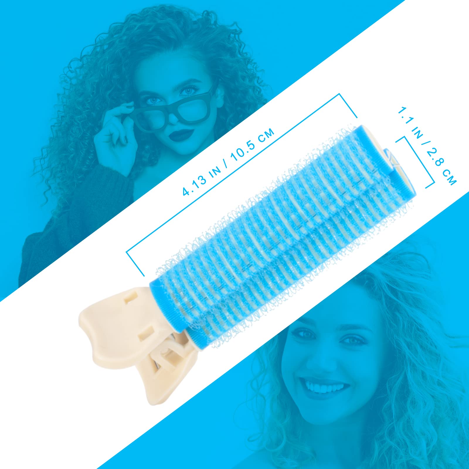 Gootty 12-Piece Hair Curlers Set for Voluminous Curls - Small Hair Rollers for Styling & Curling - Perfect for Home, Salon & Travel Use