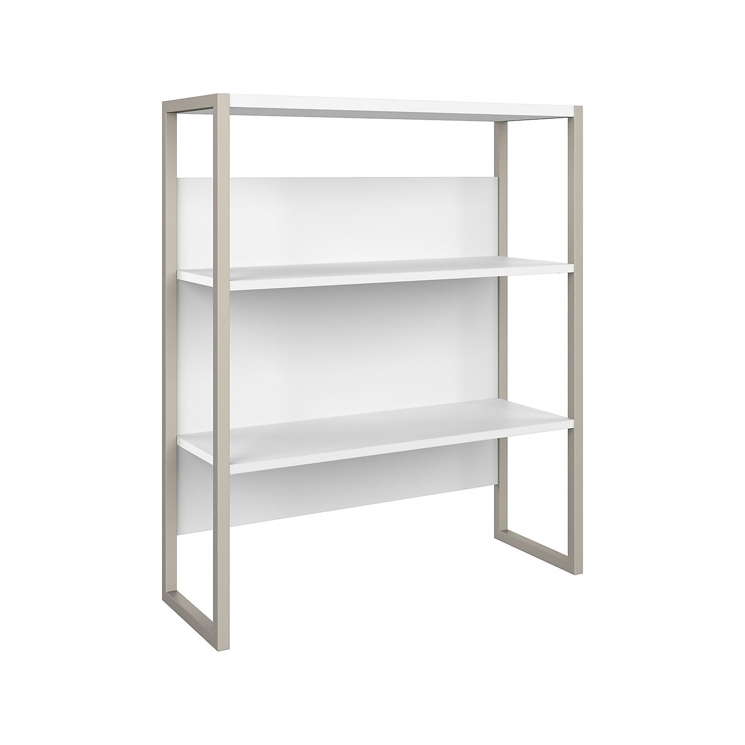 Bush Business Furniture Hybrid 36W White Bookcase Hutch - Perfect for Home Office, Study Room & Library Organization