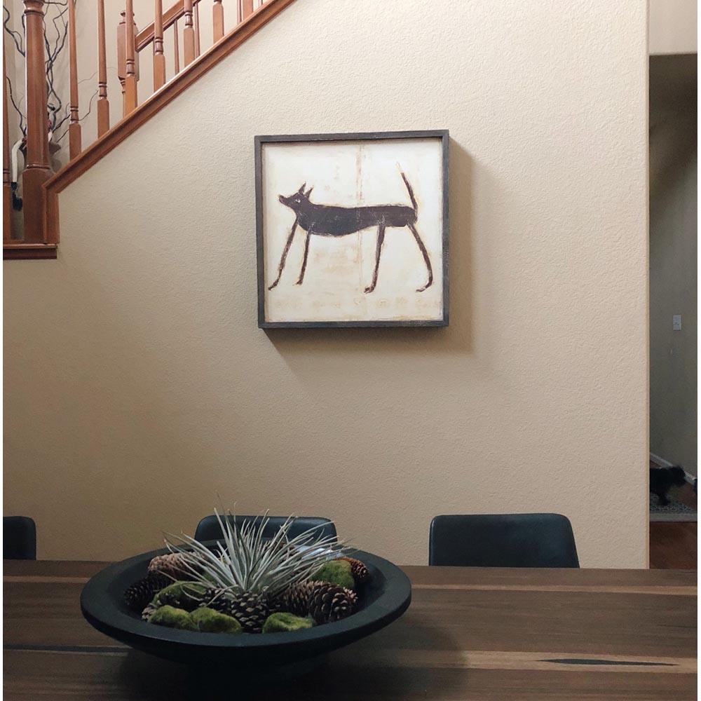 Small Black Dog Art Print - Handmade Canvas Wall Decor for Pet Lovers - Perfect for Living Room, Bedroom & Nursery Decor