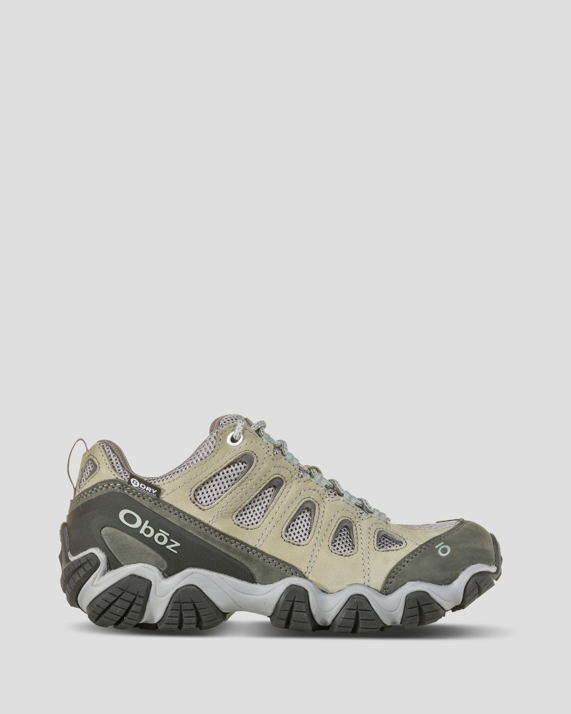 Women's Oboz Sawtooth II Low Waterproof Hiking Shoes - Frost Gray/Sage - Lightweight Trail Running Shoes for Outdoor Adventures & Hiking