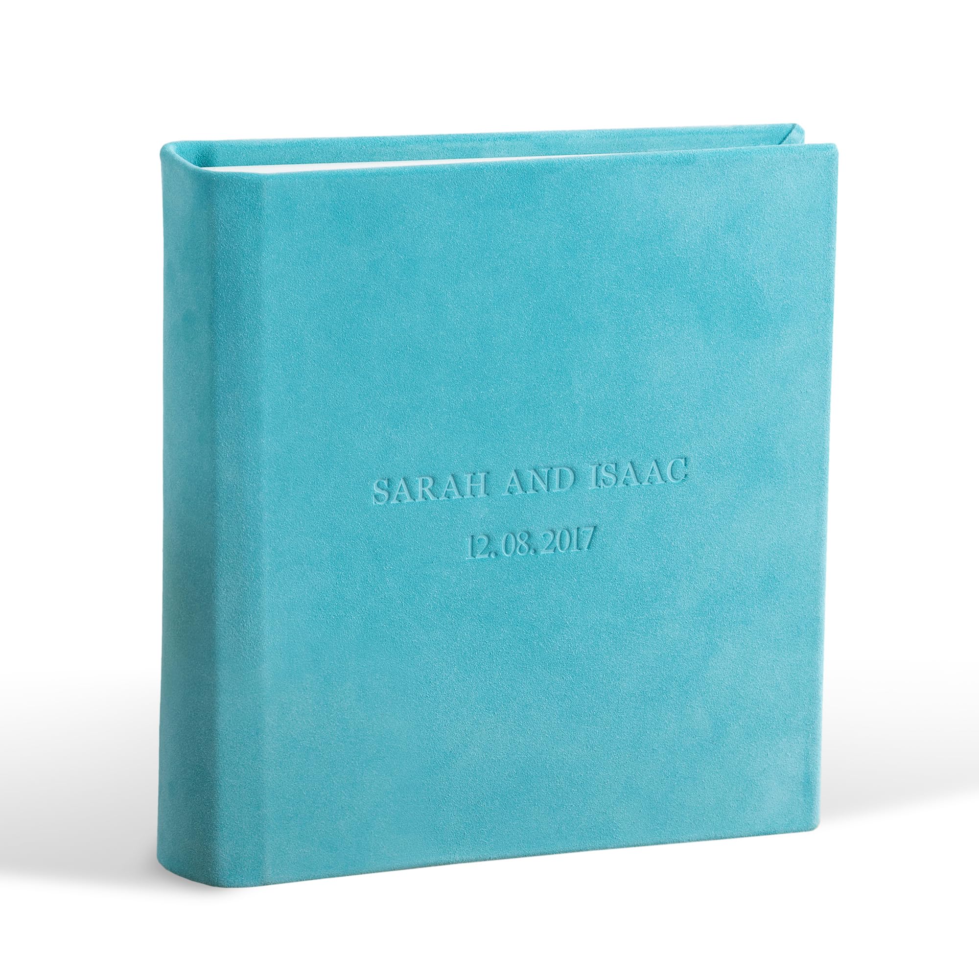 Large Traditional Book Bound Photo Album | Personalized Suede Cover Scrapbook | Handmade in Europe | Custom Wedding Picture Book | Holds All Photo Sizes - Perfect for Wedding Memories, Anniversary Gifts & Family Keepsakes