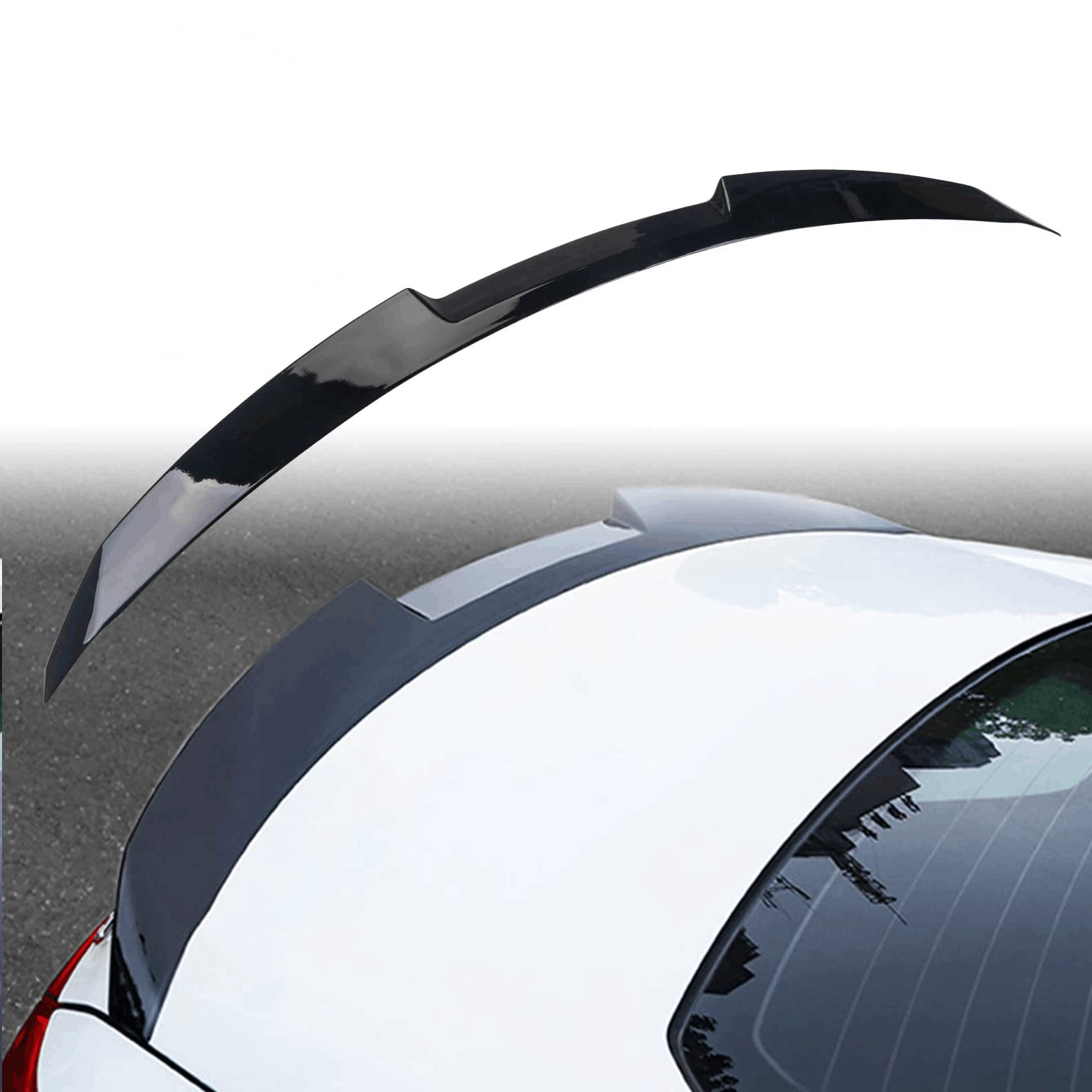 Honda Accord 10th Gen 2018-2021 Trunk Spoiler Wing - ABS Plastic Lip Spoiler for 4 Door Sedan - Glossy Black Automotive Exterior Accessory | Enhances Style & Aerodynamics for Daily Driving & Car Shows