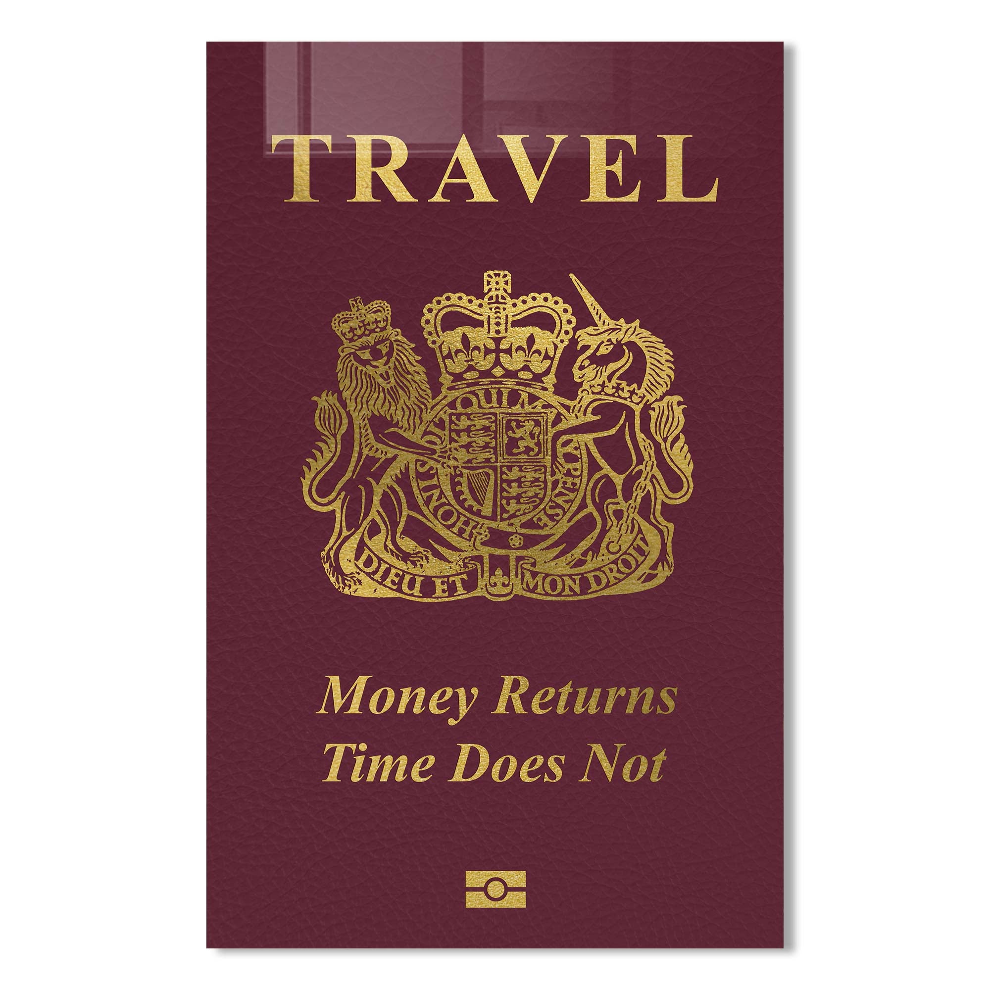 Premium Travel Passport Themed Tempered Glass Wall Art - Elegant Home & Office Decor for Travel Enthusiasts | Perfect for Living Room, Bedroom, or Gift Idea