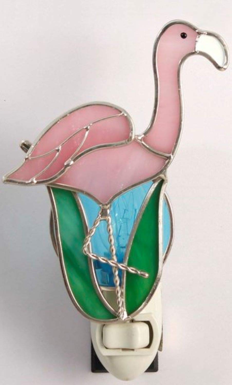 Stained Glass Flamingo Night Light - Handmade Pink Flamingo Lamp for Bedroom, Nursery & Home Decor - Perfect for Kids Room, Gifts & Relaxing Ambiance