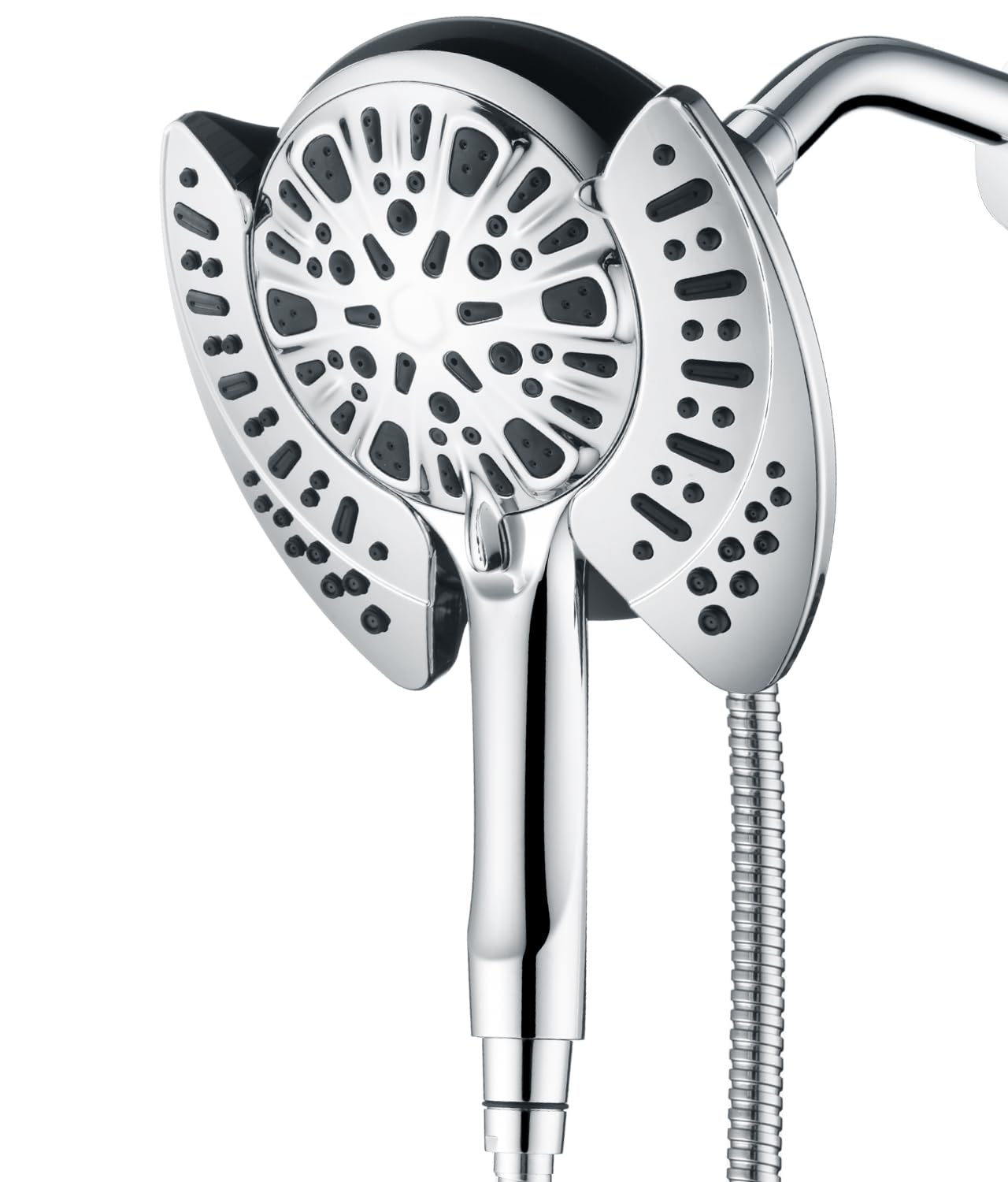 2-in-1 Shower Head with Handheld Combo - 2.5GPM Rainfall & Handheld Shower Head, 9 Spray Settings with Hose - Perfect for Bathroom Renovation & Spa-Like Shower Experience