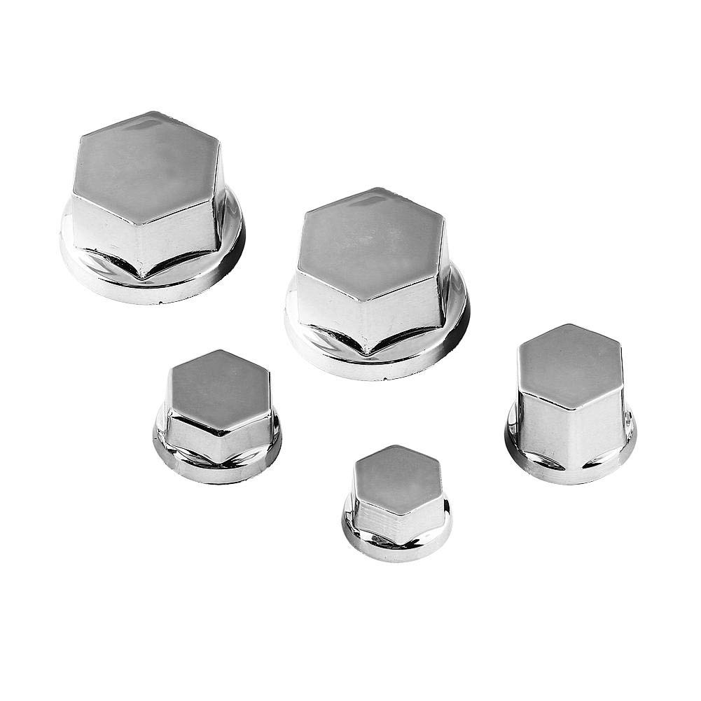 Qiilu 30Pcs Motorcycle Screw Nuts & Bolt Covers - Bike Decoration for Harley, Honda, Yamaha