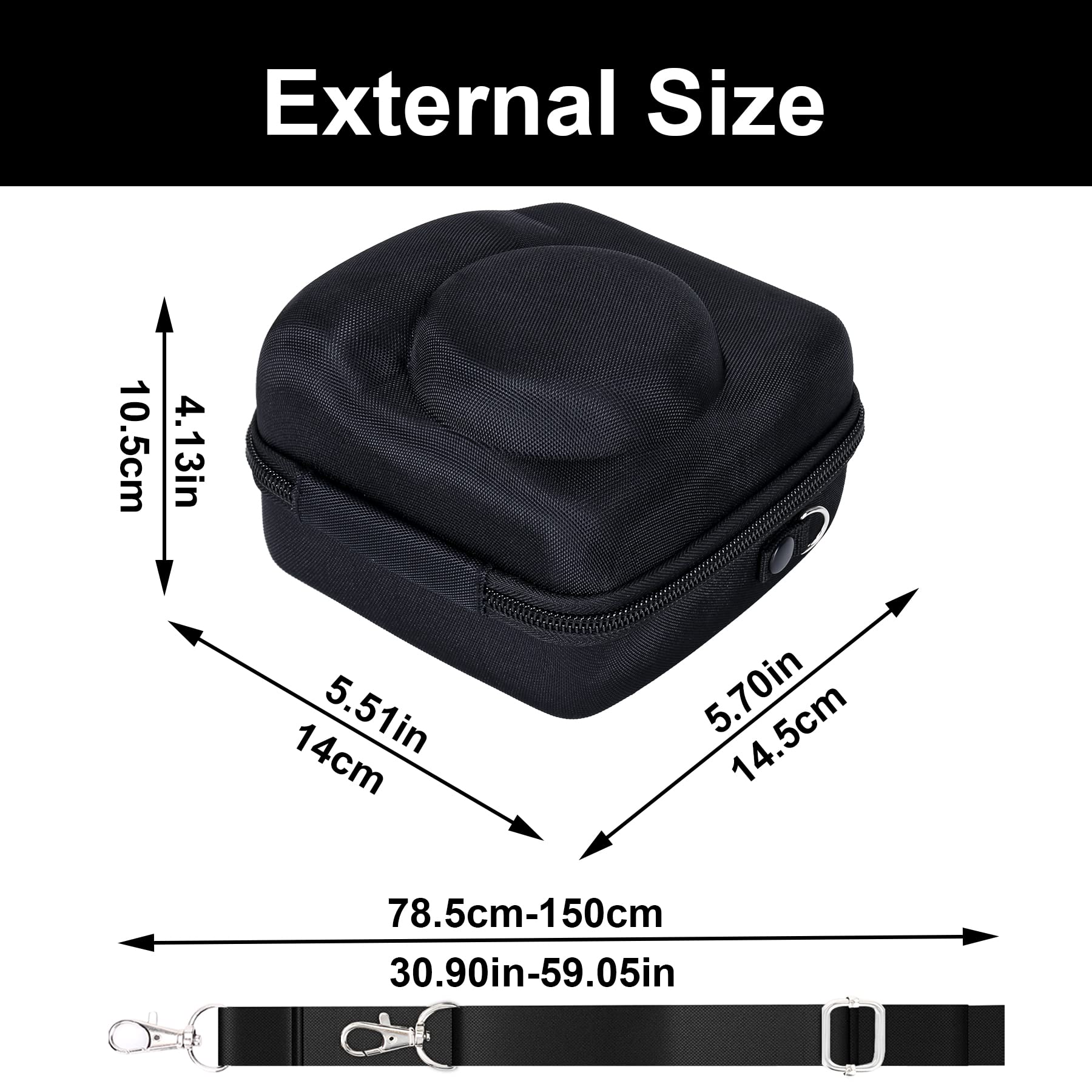 Aenllosi Hard Protective Carrying Case for Fujifilm Instax Mini 12/11 Instant Camera - Durable Travel Storage Case Compatible with Instax Mini 12 & 11 Models (Charcoal Grey) - Perfect for Travel, Parties & Photo Safekeeping